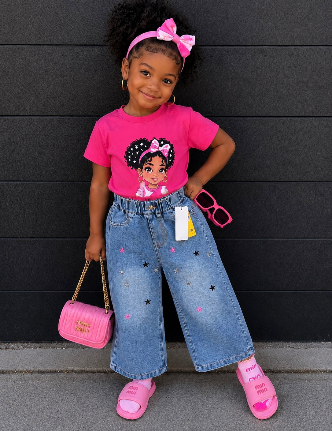 Girls Cartoon Print Tee