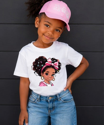 Girls Cartoon Print Tee