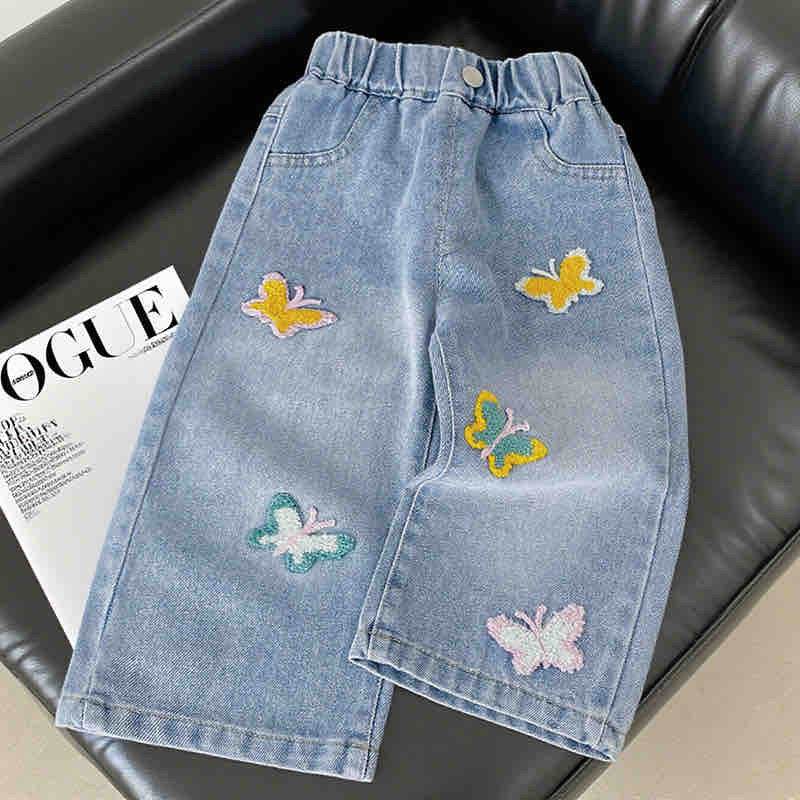 Embroidered Jean Pant
