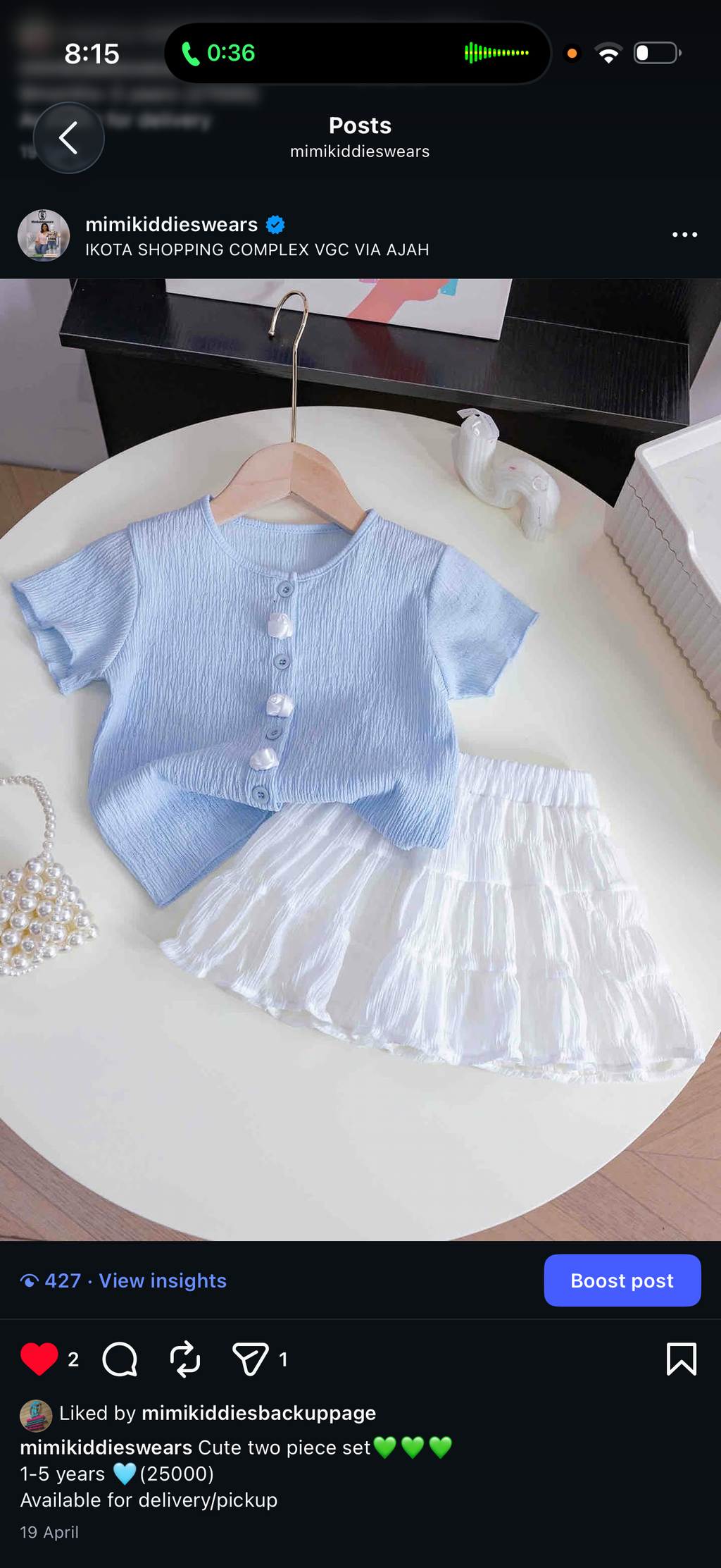 Two-piece set