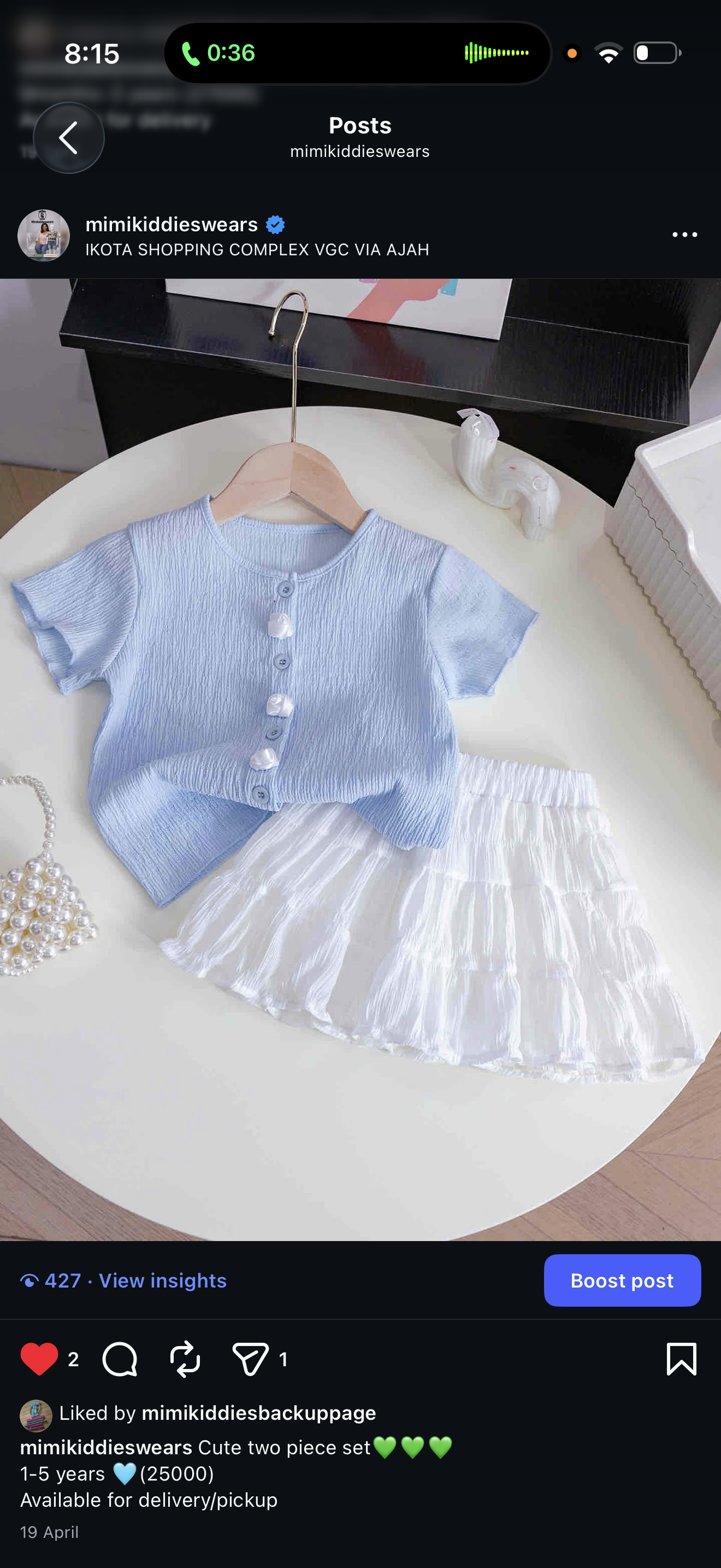 Two-piece set