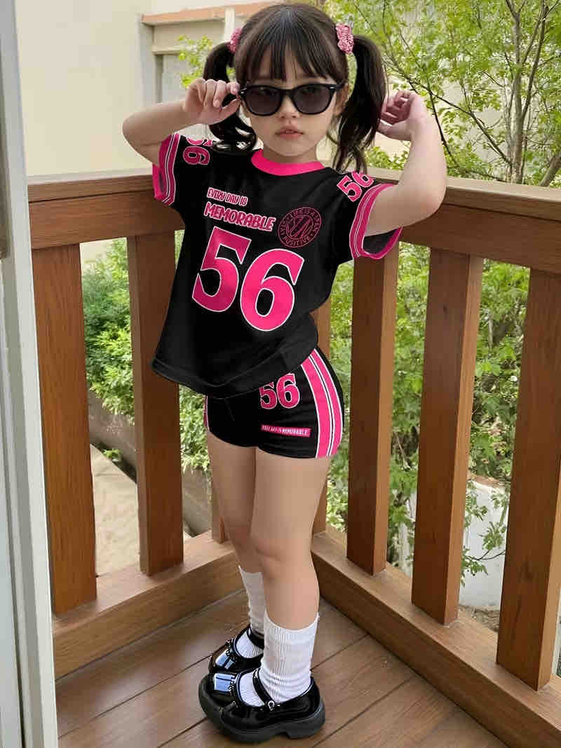 Two-Piece Biker Short Set