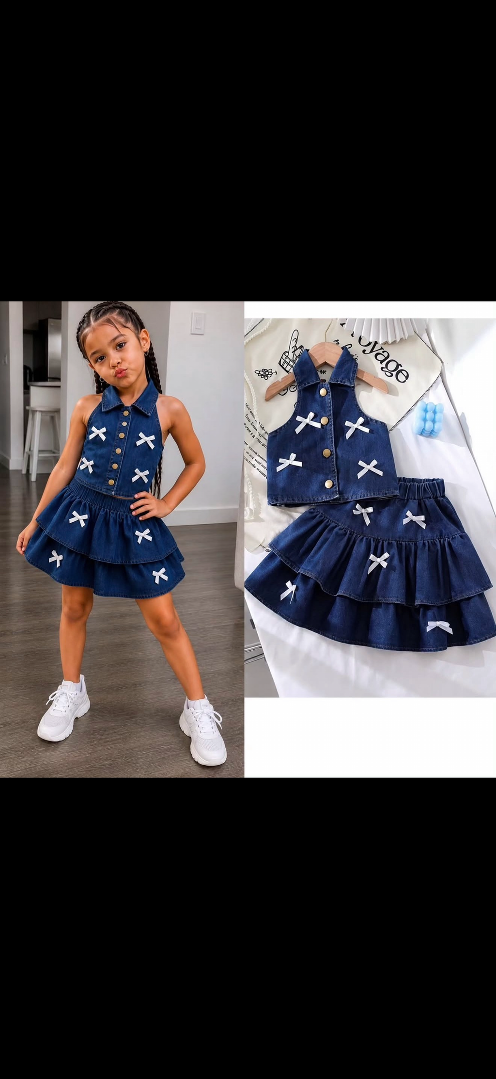 Denim Two-Piece Set