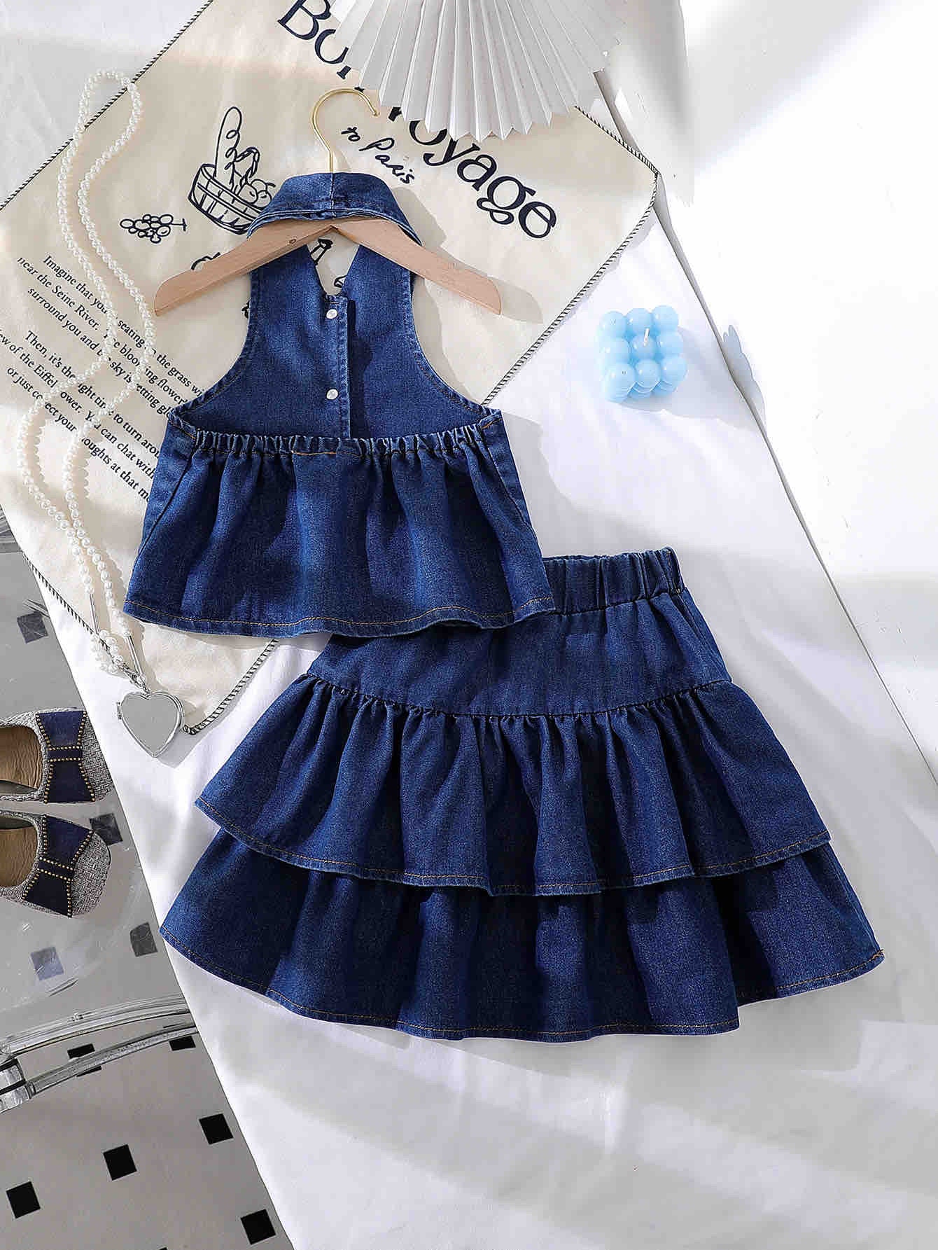 Denim Two-Piece Set