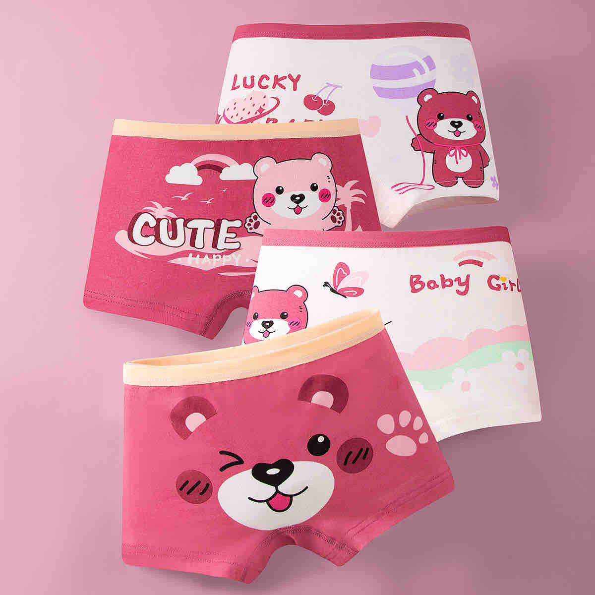 Girls Boxers Underwear 2-piece